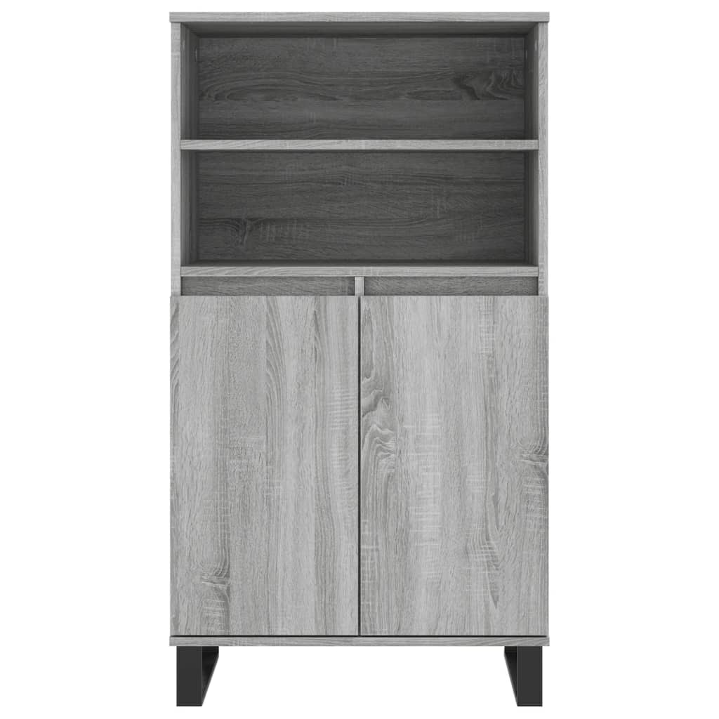Highboard Grey Sonoma 60x36x110 cm Engineered Wood