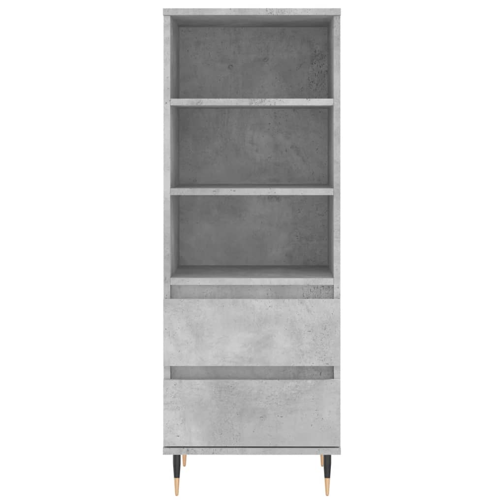 Highboard Concrete Grey 40x36x110 cm Engineered Wood
