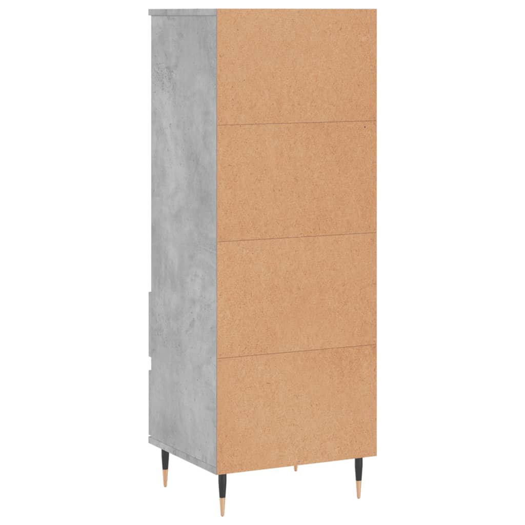 Highboard Concrete Grey 40x36x110 cm Engineered Wood