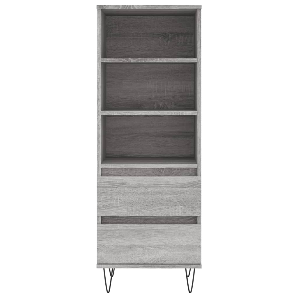Highboard Grey Sonoma 40x36x110 cm Engineered Wood