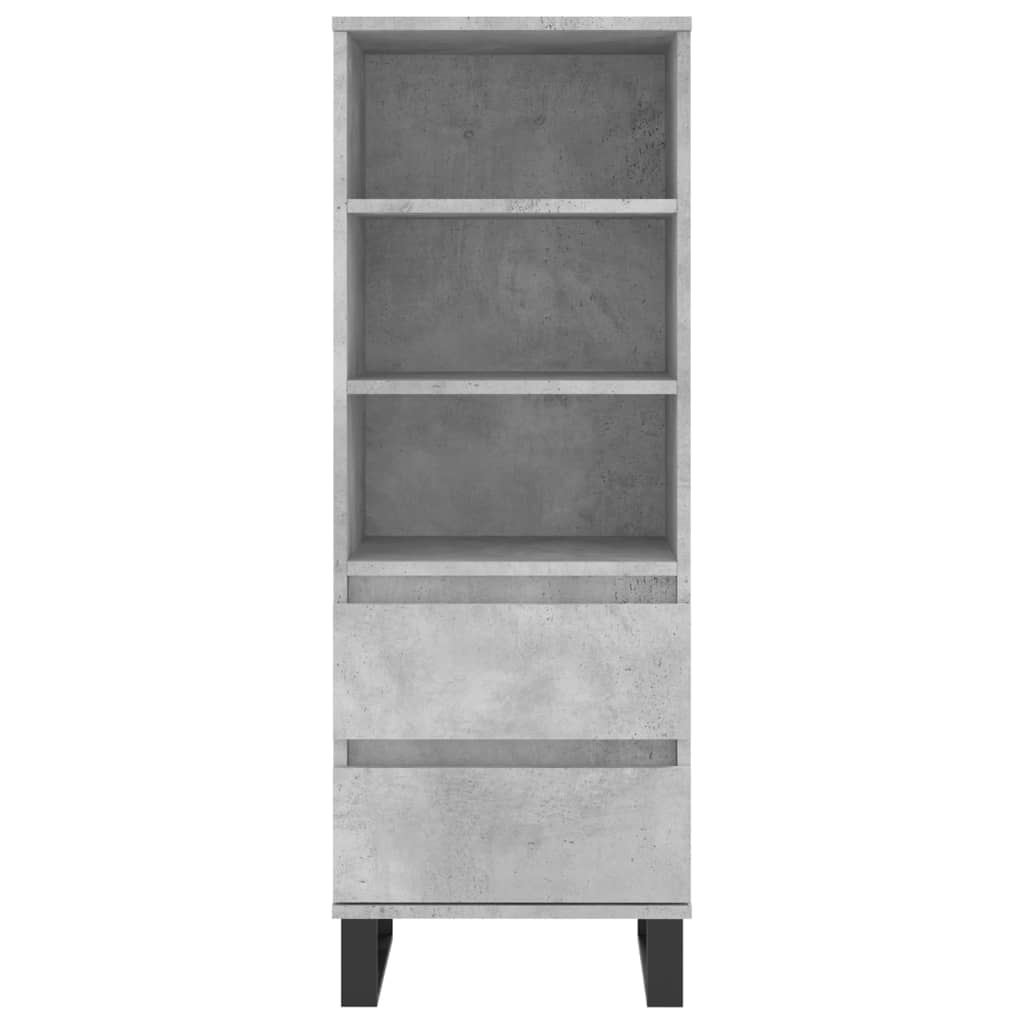 Highboard Concrete Grey 40x36x110 cm Engineered Wood