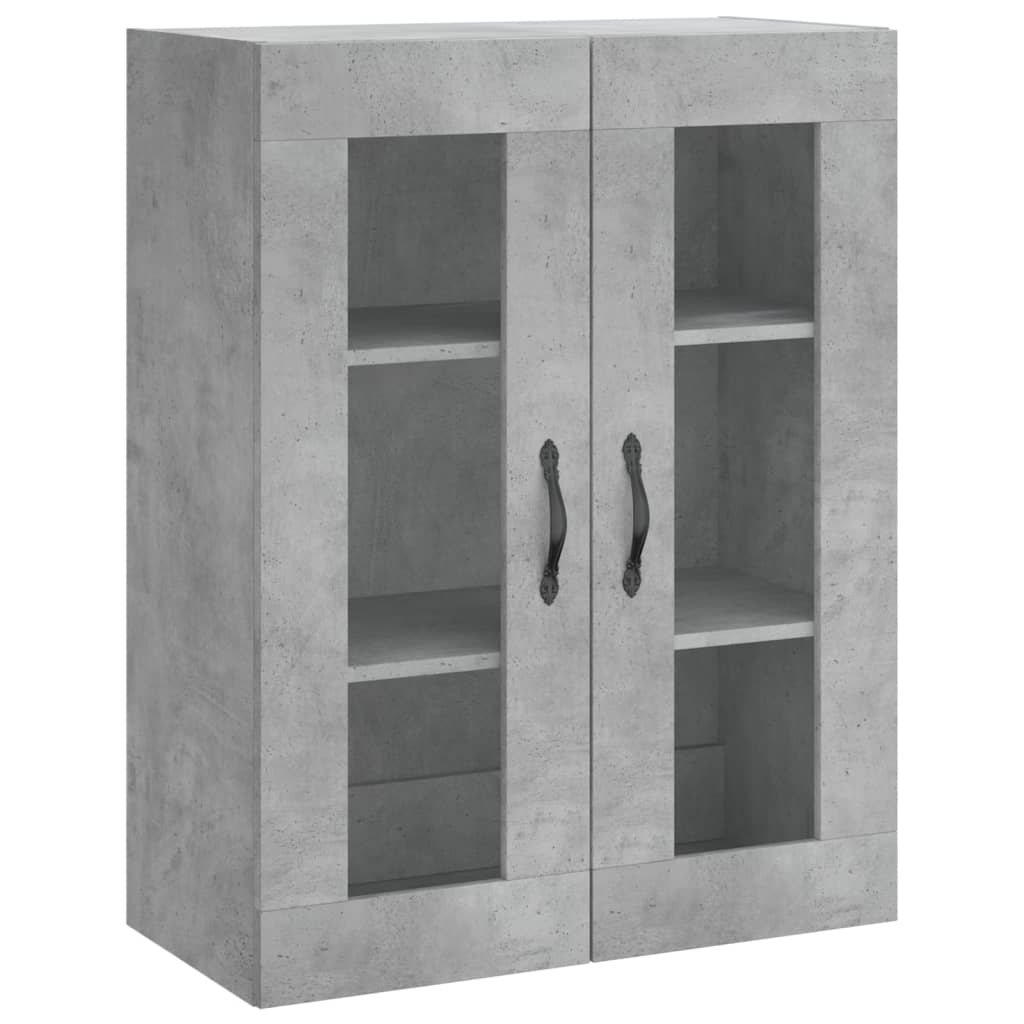 Wall Mounted Cabinet Concrete Grey 69.5x34x90 cm Engineered Wood
