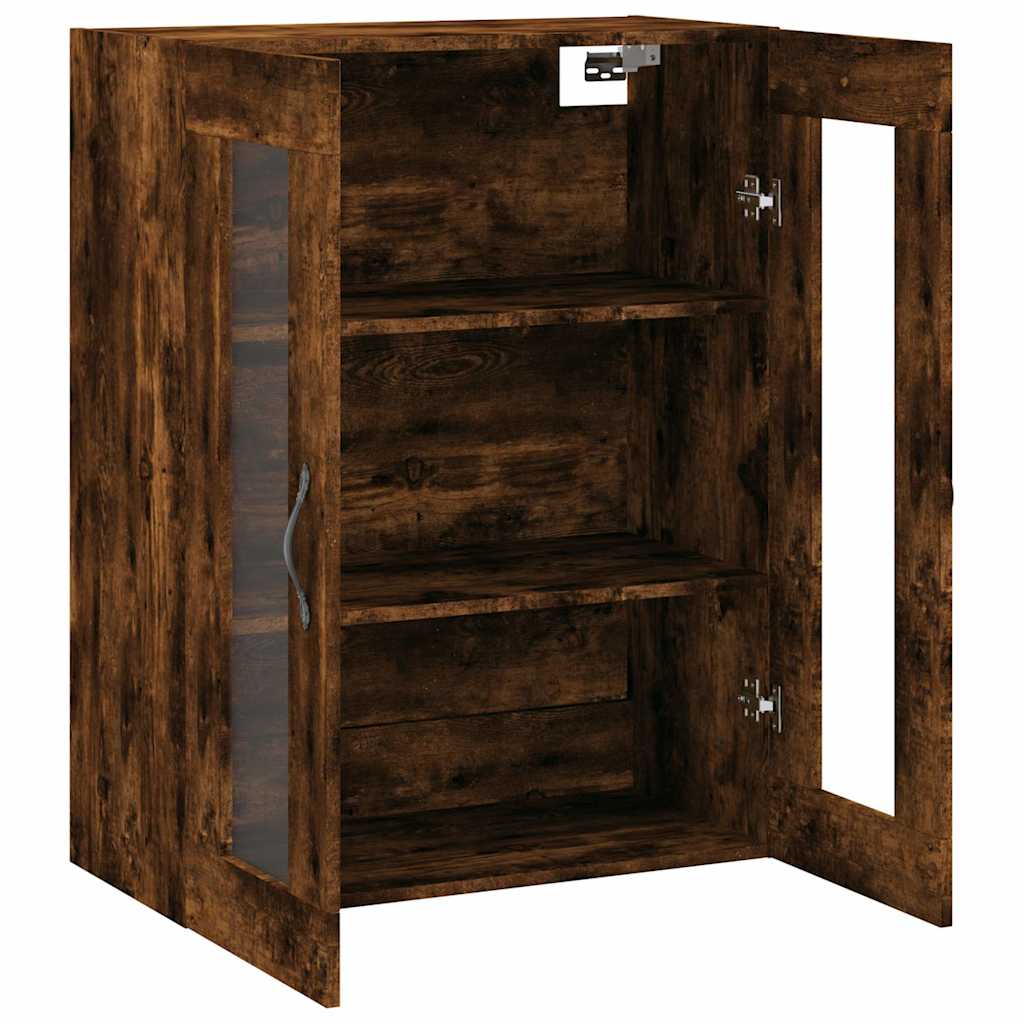 Wall Mounted Cabinet Smoked Oak 69.5x34x90 cm Engineered Wood