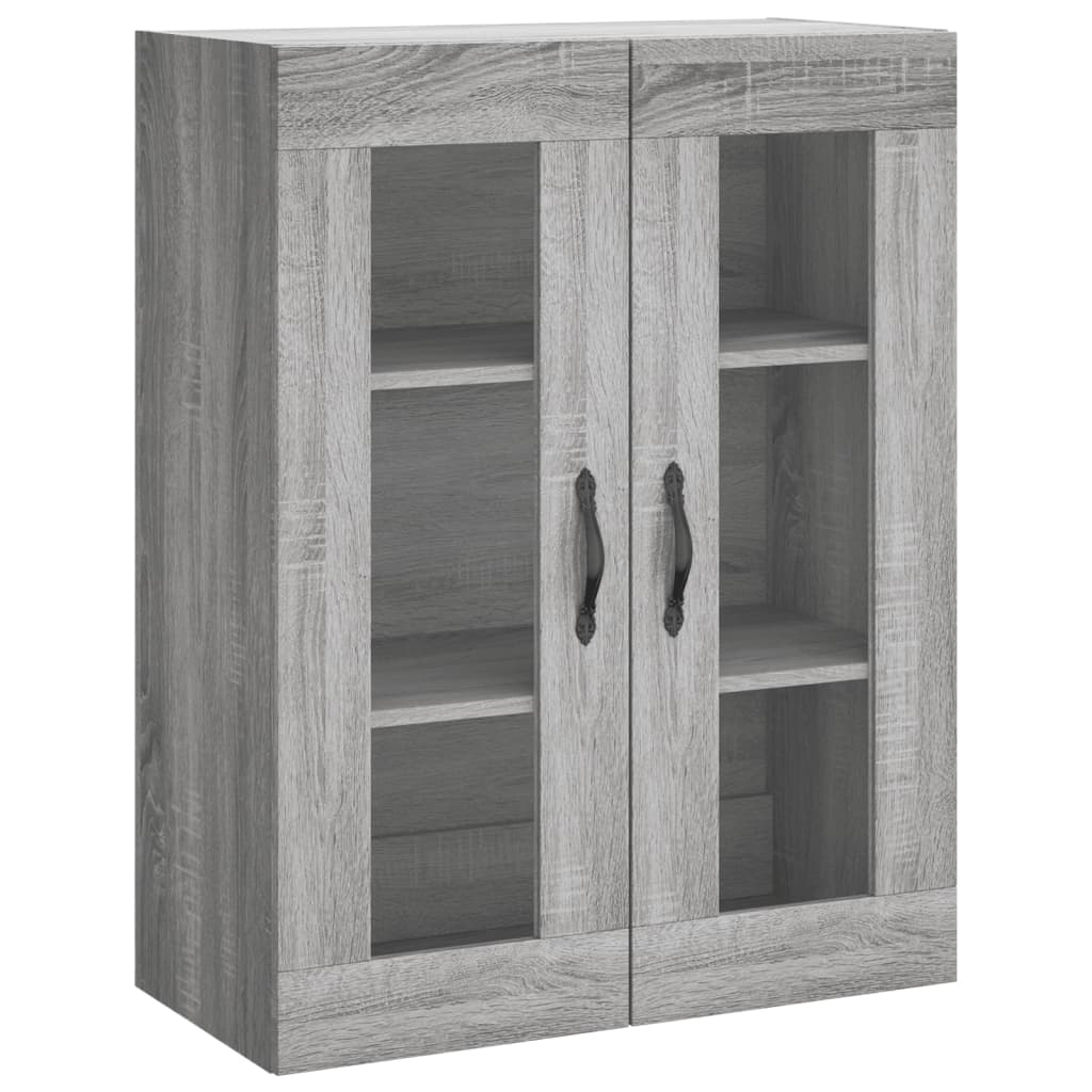Wall Mounted Cabinet Grey Sonoma 69.5x34x90 cm Engineered Wood