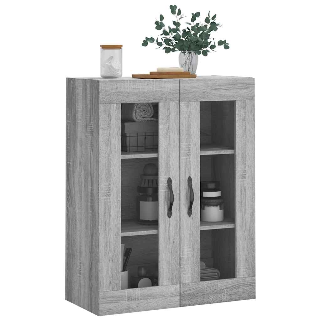 Wall Mounted Cabinet Grey Sonoma 69.5x34x90 cm Engineered Wood