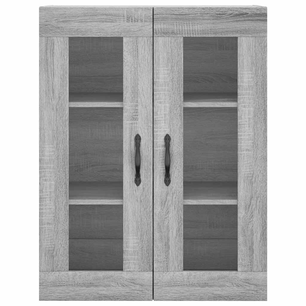 Wall Mounted Cabinet Grey Sonoma 69.5x34x90 cm Engineered Wood