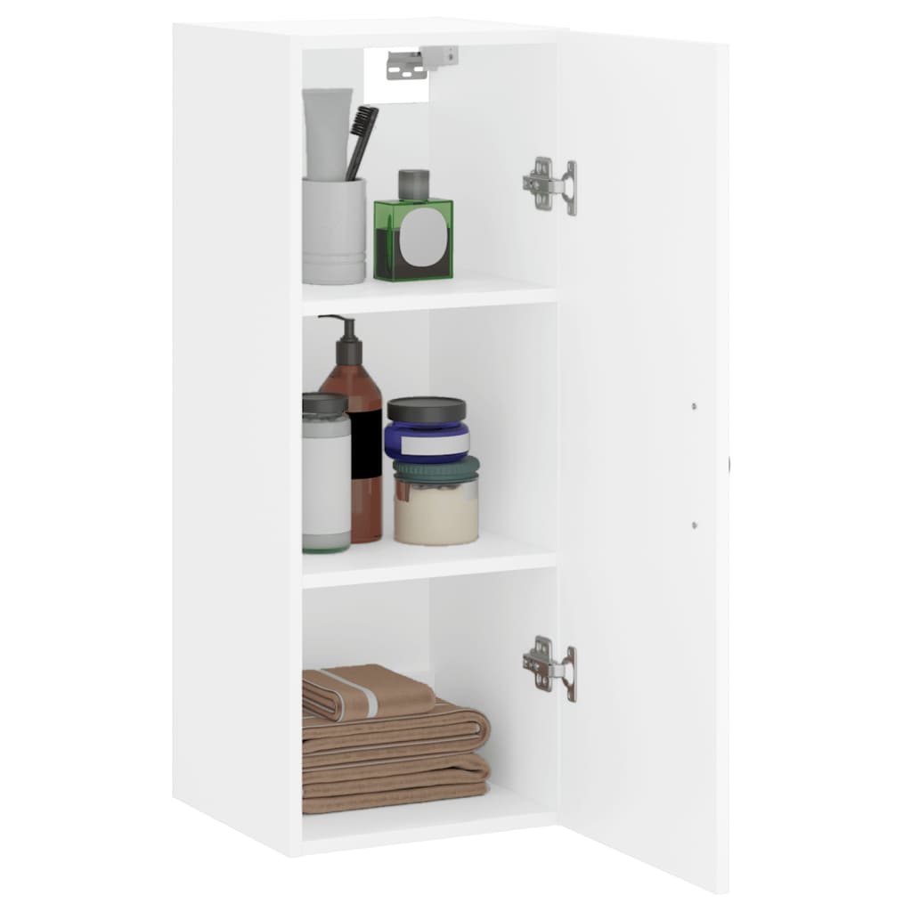 Wall Mounted Cabinet White 34.5x34x90 cm Engineered Wood
