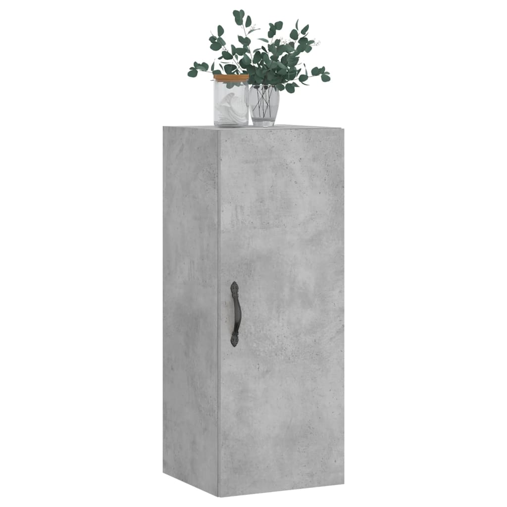 Wall Mounted Cabinet Concrete Grey 34.5x34x90 cm Engineered Wood