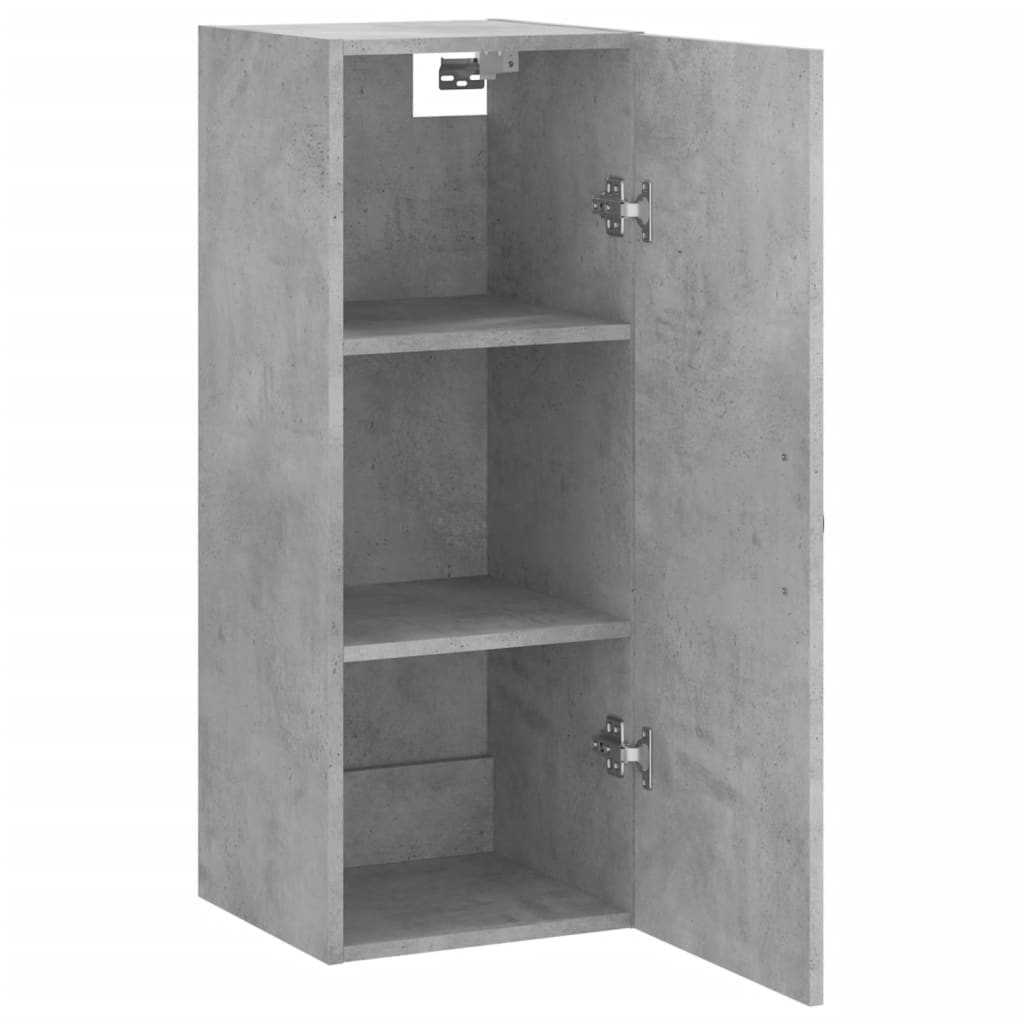Wall Mounted Cabinet Concrete Grey 34.5x34x90 cm Engineered Wood