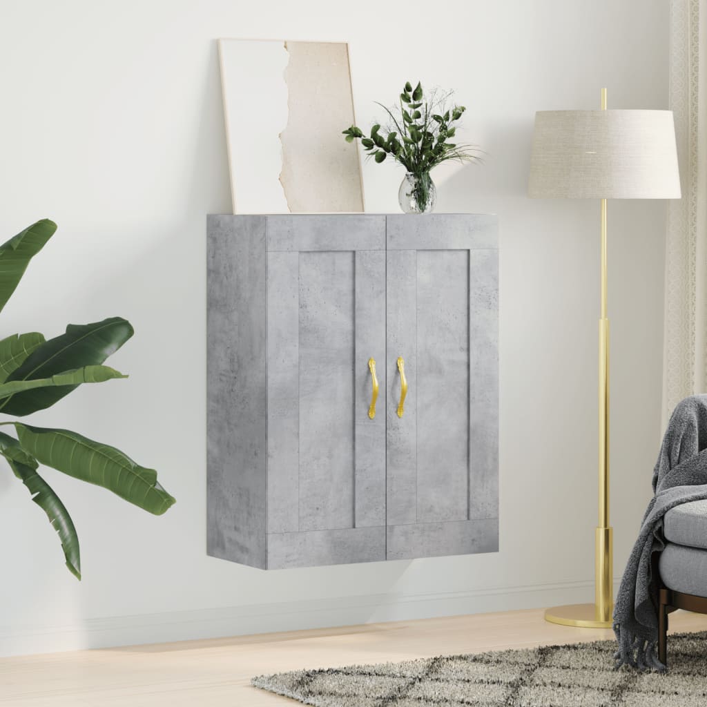 Wall Mounted Cabinet Concrete Grey 69.5x34x90 cm Engineered Wood