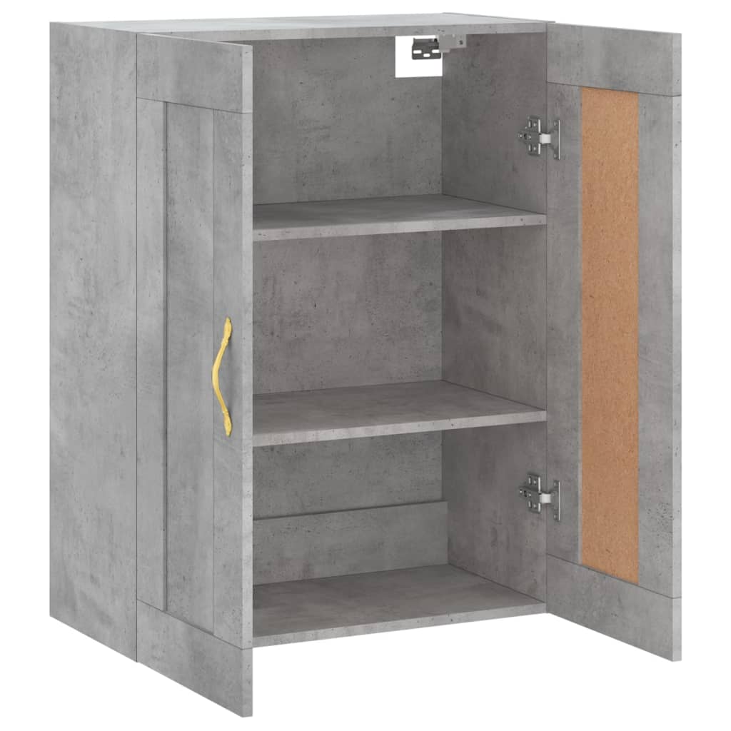 Wall Mounted Cabinet Concrete Grey 69.5x34x90 cm Engineered Wood