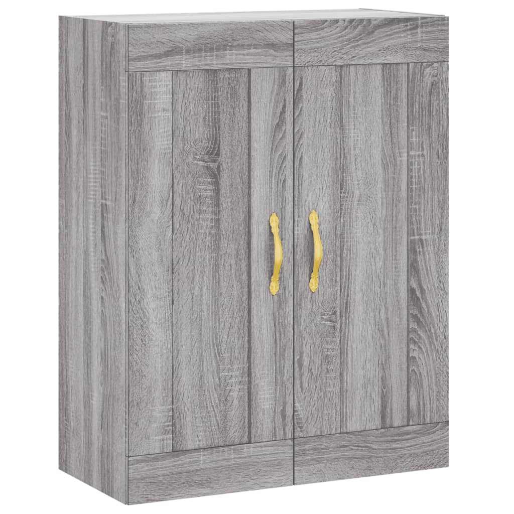 Wall Mounted Cabinet Grey Sonoma 69.5x34x90 cm Engineered Wood