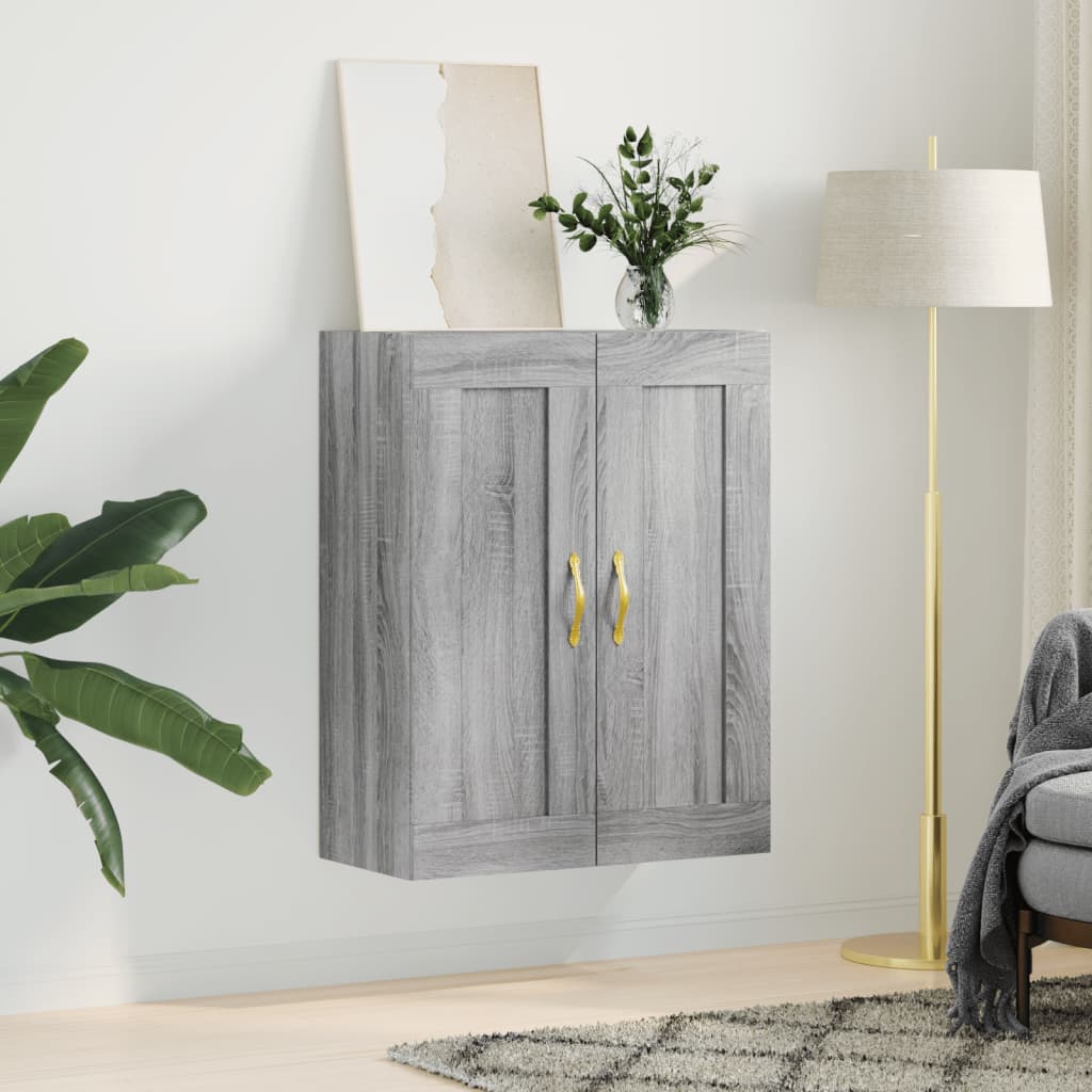 Wall Mounted Cabinet Grey Sonoma 69.5x34x90 cm Engineered Wood
