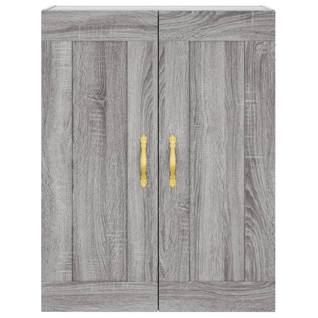 Wall Mounted Cabinet Grey Sonoma 69.5x34x90 cm Engineered Wood