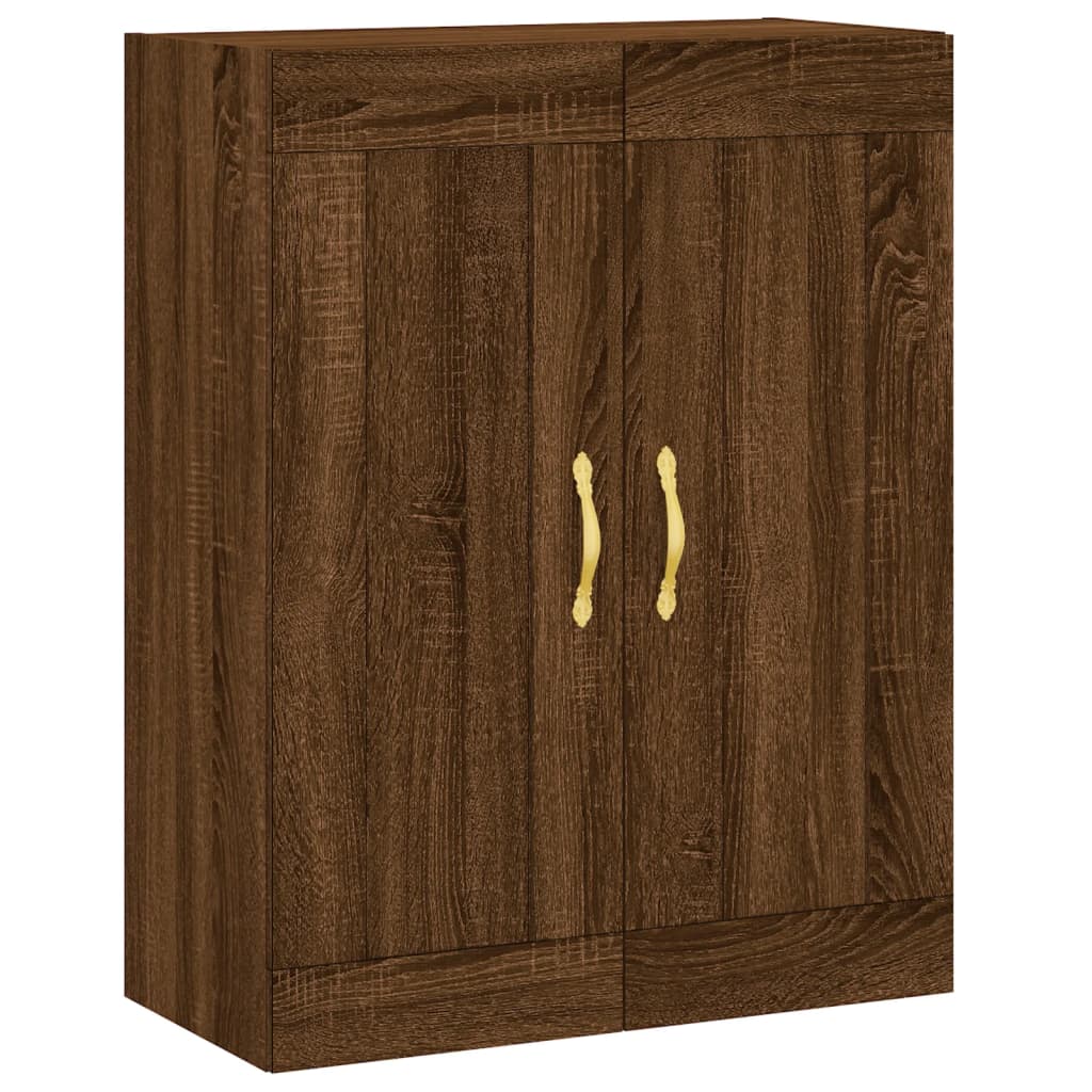 Wall Mounted Cabinet Brown Oak 69.5x34x90 cm Engineered Wood