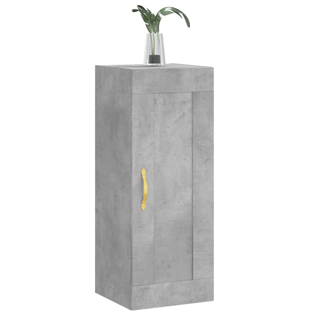 Wall Mounted Cabinet Concrete Grey 34.5x34x90 cm Engineered Wood