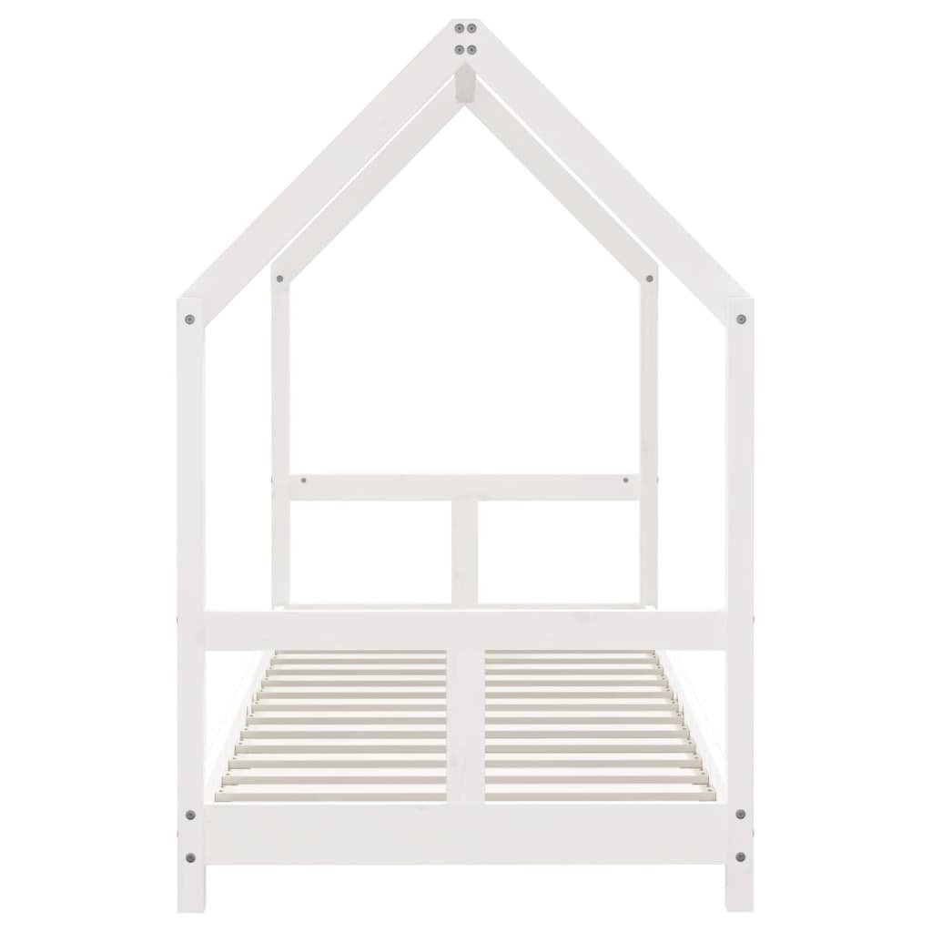 Kids Bed Frame White 80x200 cm Solid Wood Pine