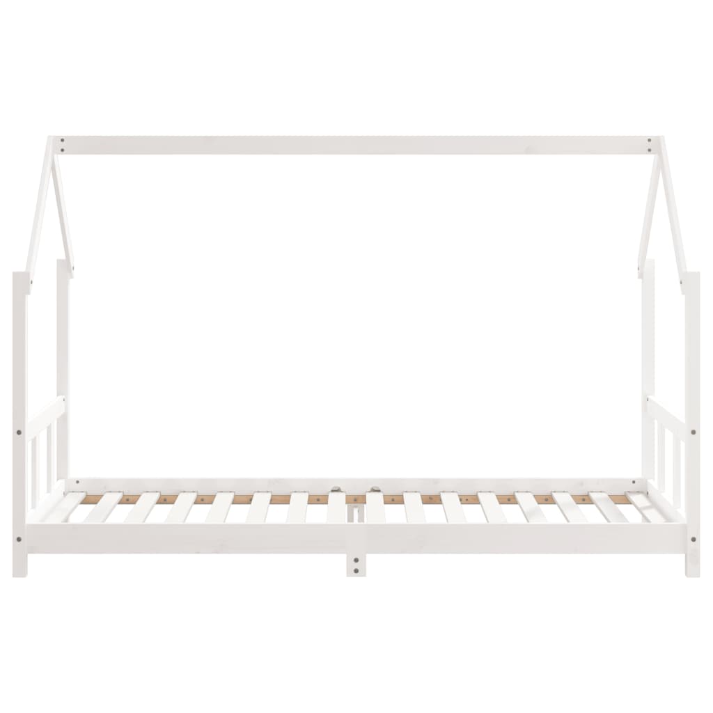 Kids Bed Frame White 90x200 cm Solid Wood Pine