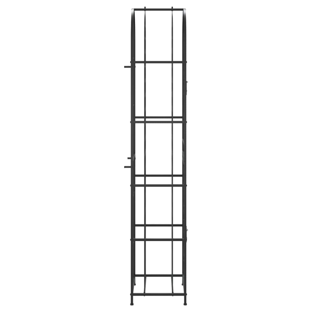 Wine Rack for 73 Bottles Black 45x36x200 cm Wrought Iron