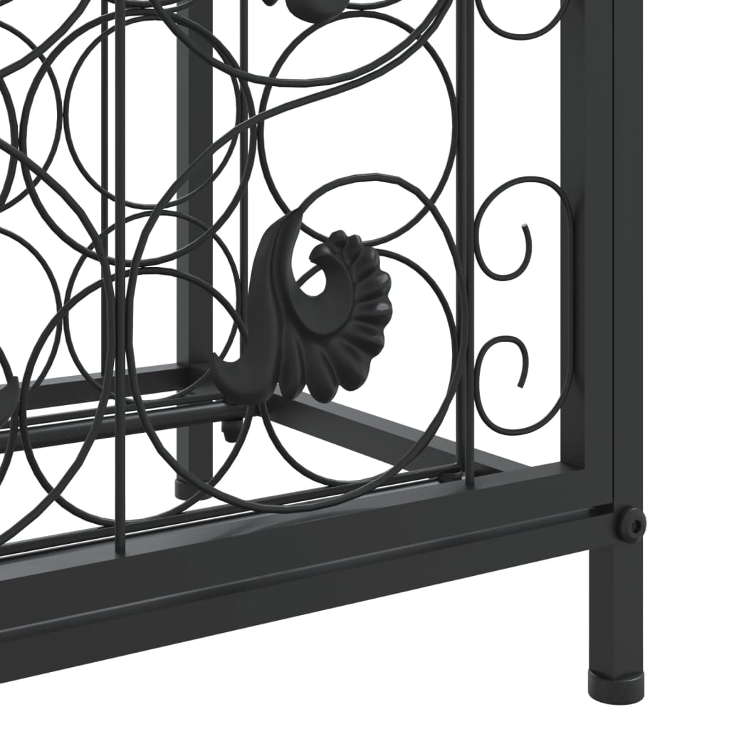 Wine Rack for 73 Bottles Black 45x36x200 cm Wrought Iron