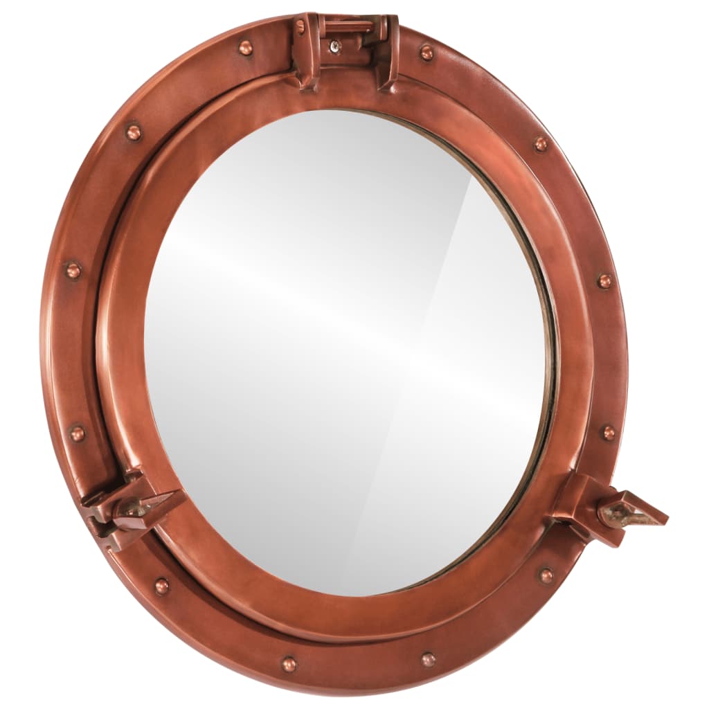  Porthole Mirror Wall Hanging Ø50 Cm Aluminium And Glass