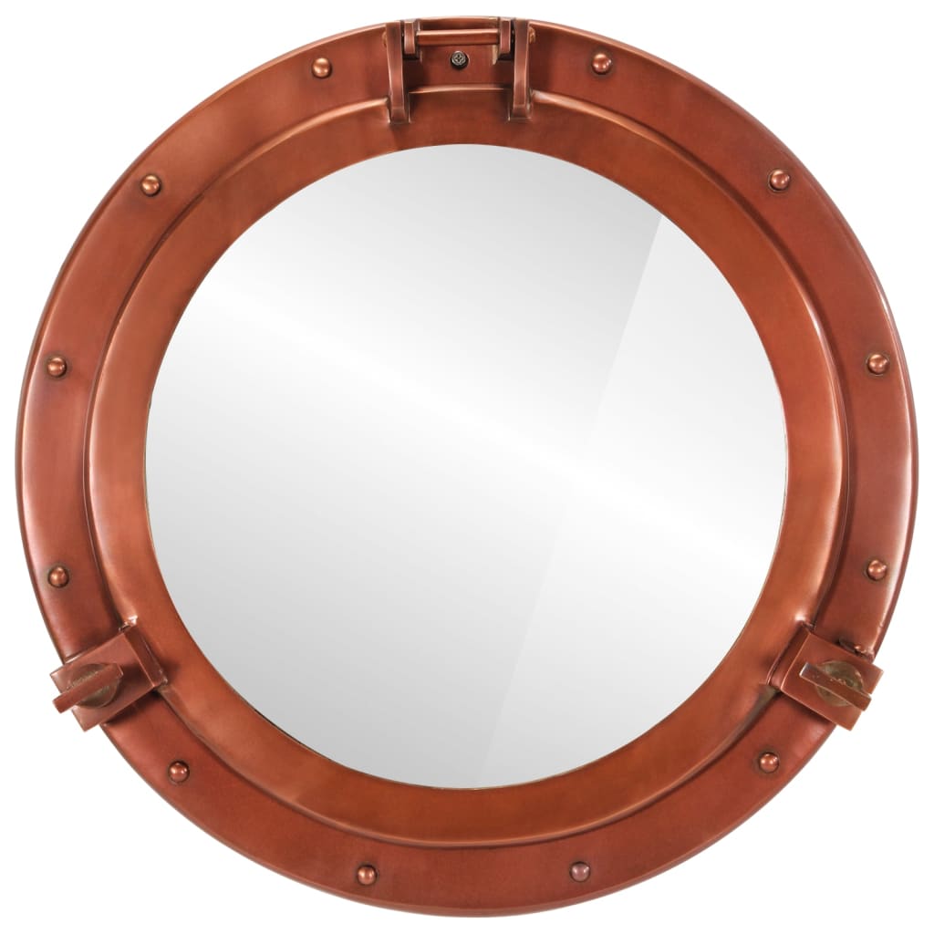  Porthole Mirror Wall Hanging Ø50 Cm Aluminium And Glass