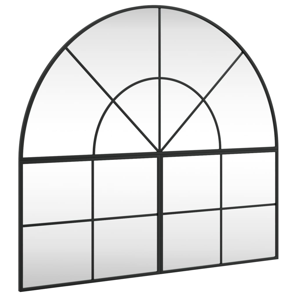 Wall Mirror Black Arch Iron
