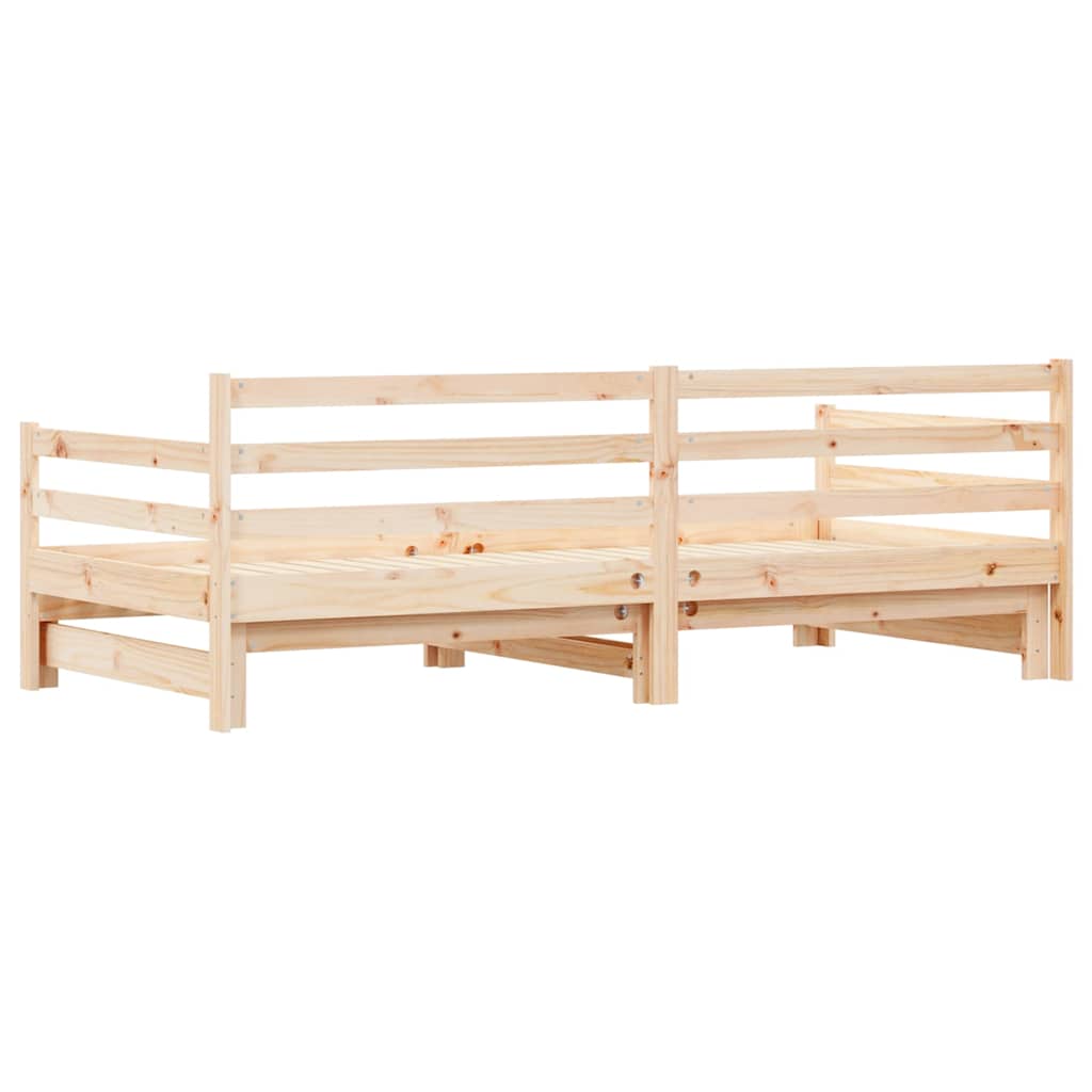 Daybed with Trundle without Mattress 90x200 cm Solid Wood
