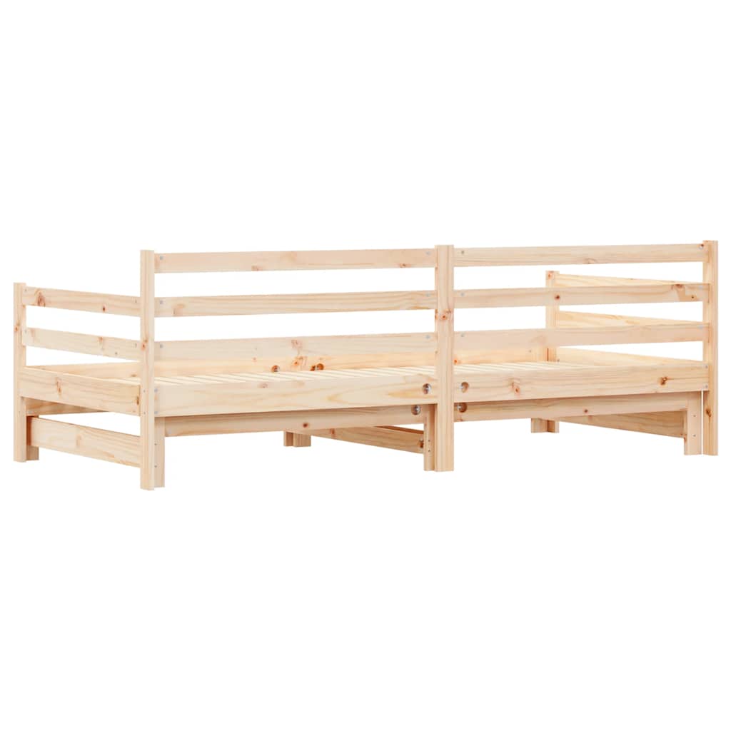 Daybed with Trundle without Mattress 80x200 cm Solid Wood
