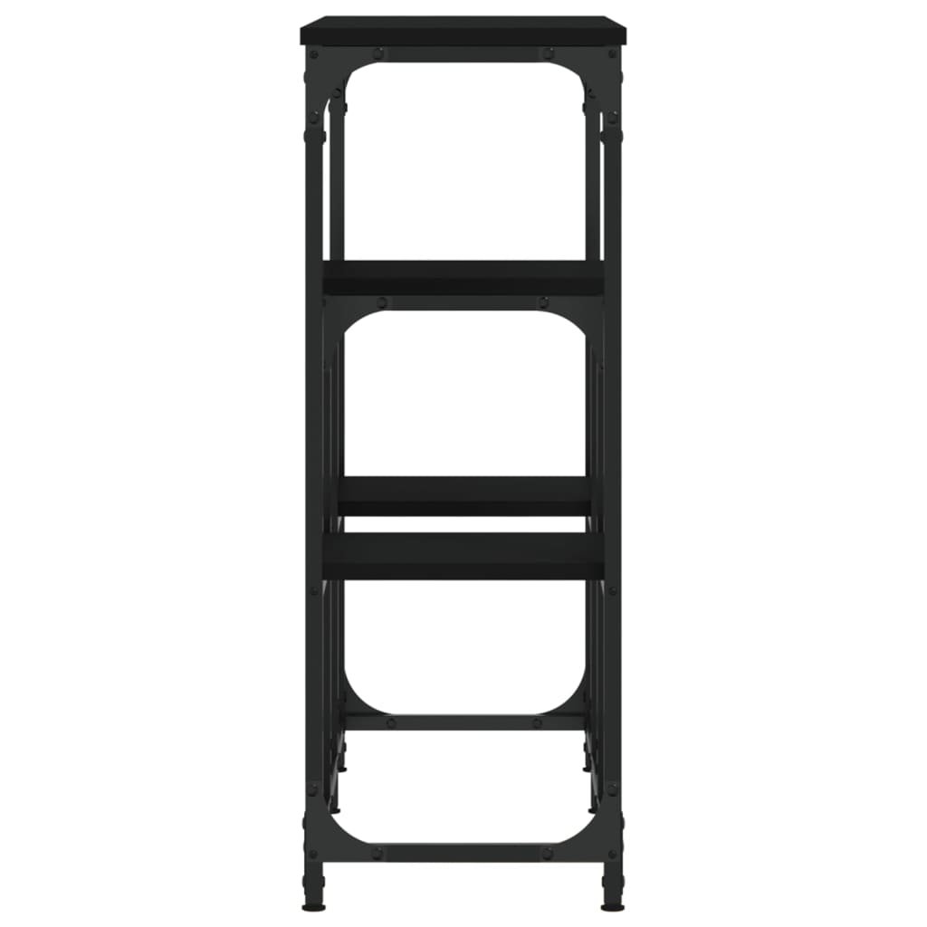 Console Table Black 89.5x28x76 cm Engineered Wood