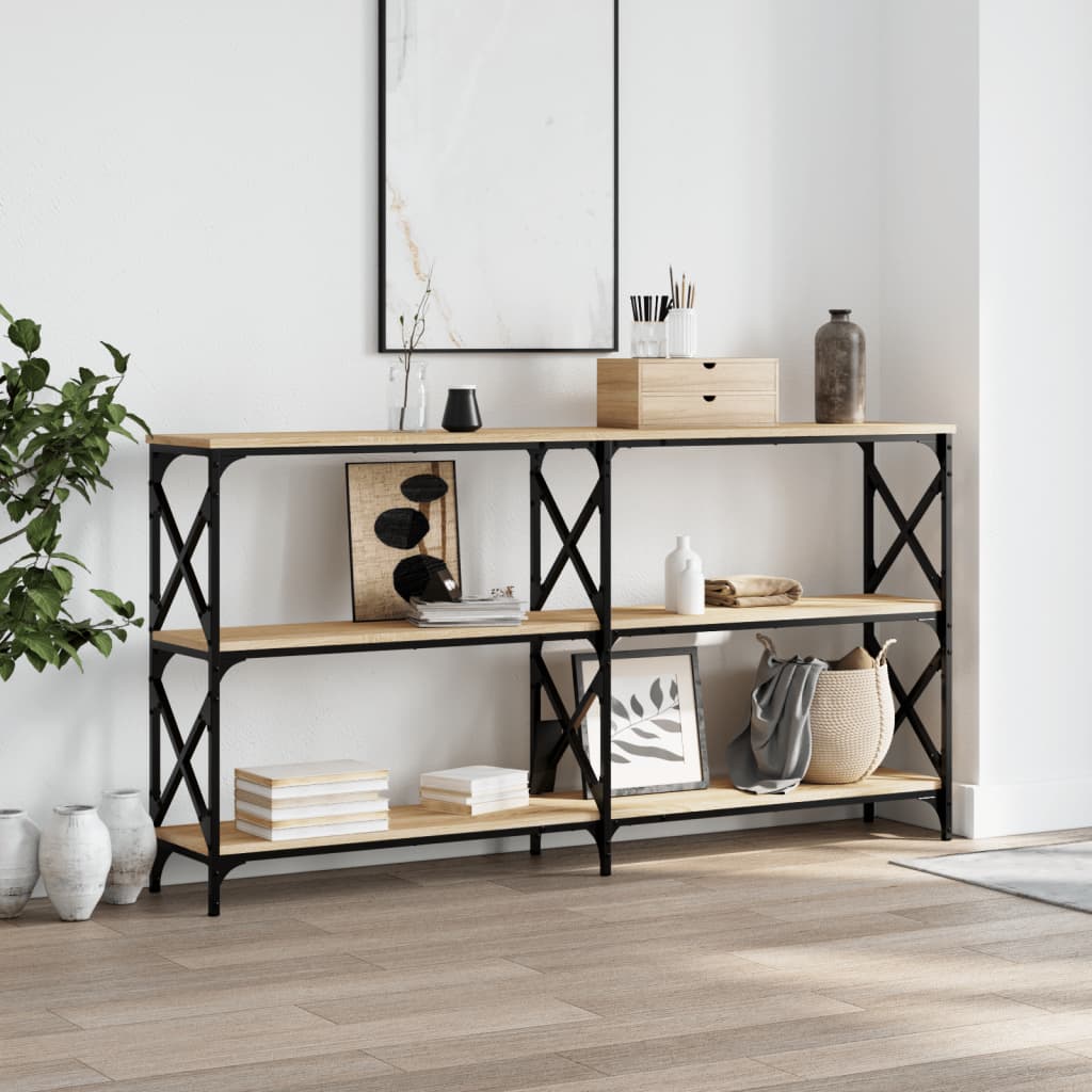 Console Table Sonoma Oak 156x28x80.5 cm Engineered Wood