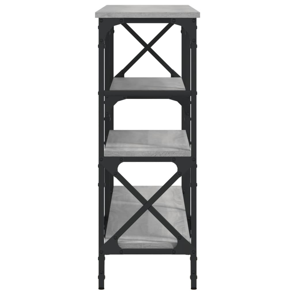 Console Table Grey Sonoma 150x29x76.5 cm Engineered Wood