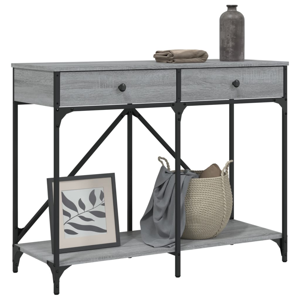 Console Table Grey Sonoma 100x39x78.5 cm Engineered Wood