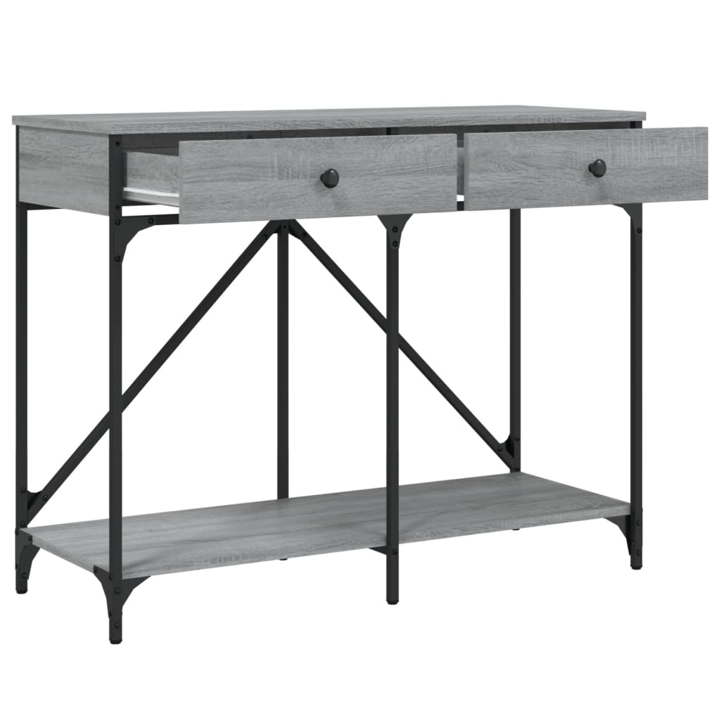 Console Table Grey Sonoma 100x39x78.5 cm Engineered Wood