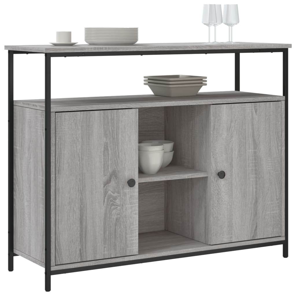 Sideboard Grey Sonoma 100x35x80 cm Engineered Wood