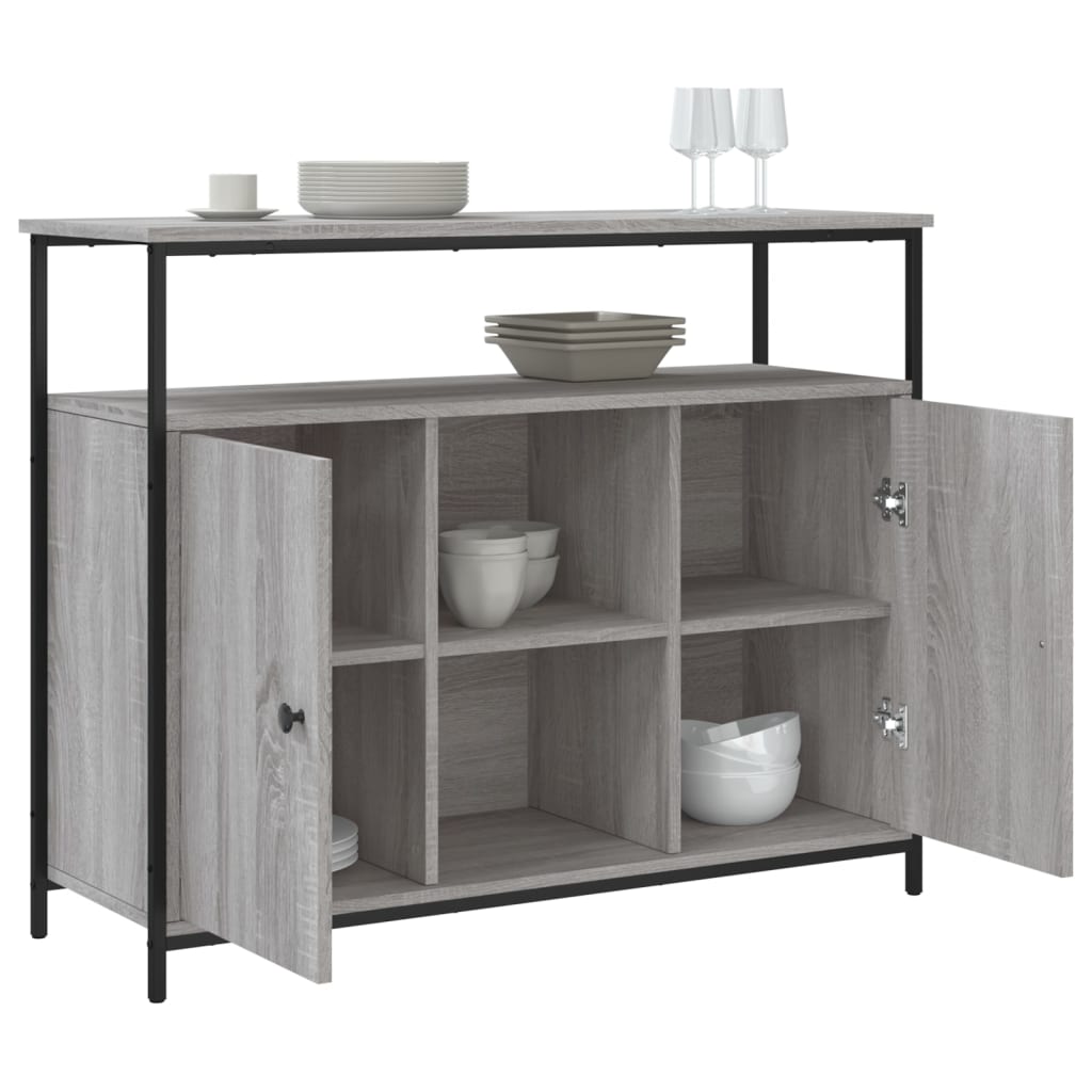 Sideboard Grey Sonoma 100x35x80 cm Engineered Wood