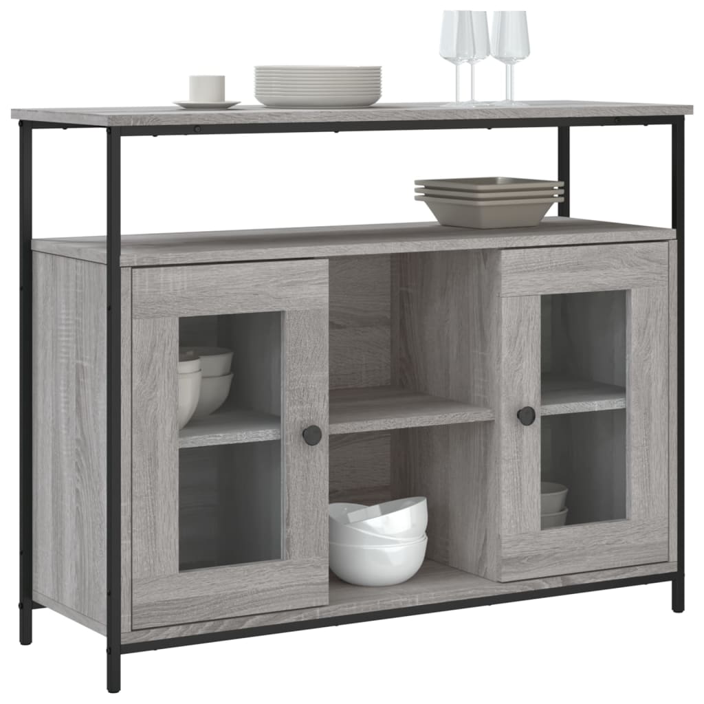 Sideboard Grey Sonoma 100x35x80 cm Engineered Wood