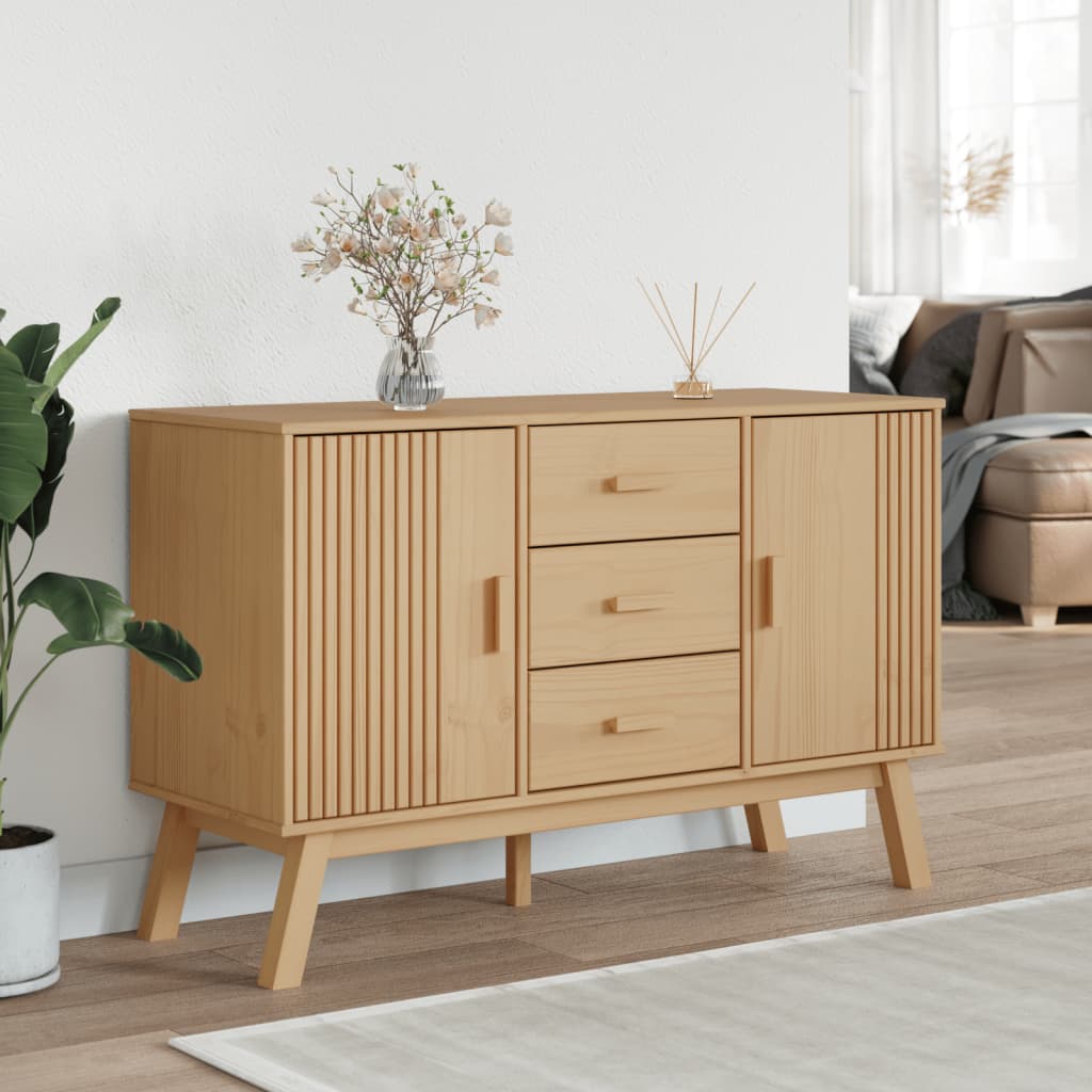 Sideboard OLDEN Brown 114x43x73.5cm Solid Wood Pine