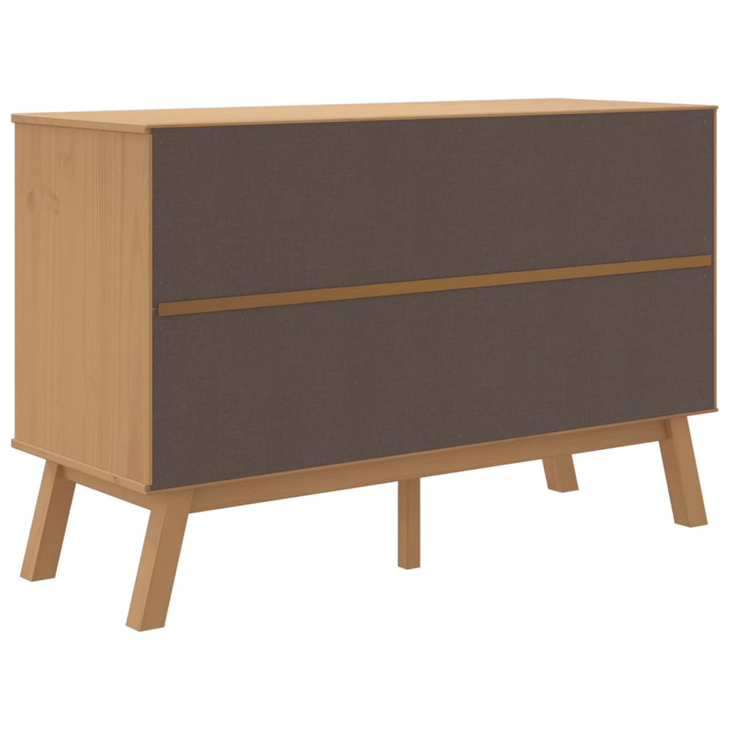 Sideboard OLDEN Grey and Brown 114x43x73.5cm Solid Wood Pine