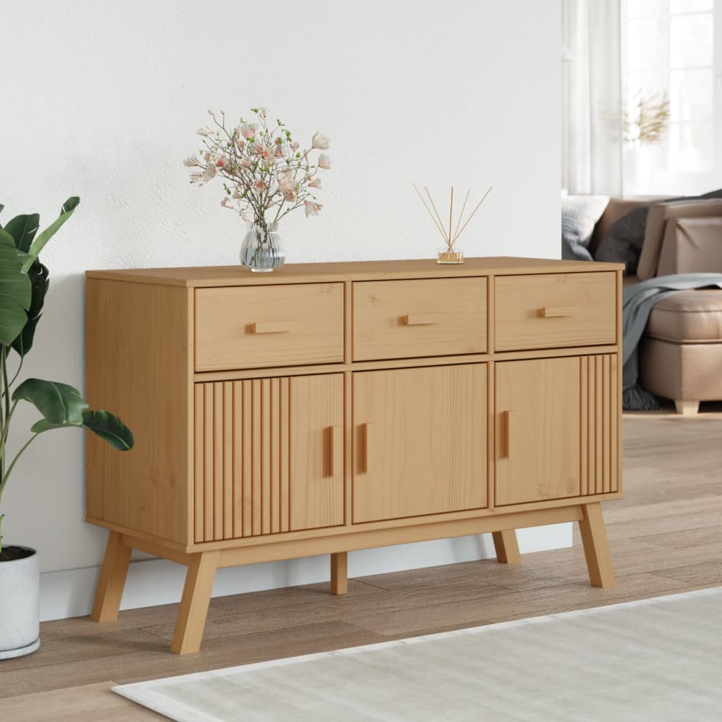 Sideboard OLDEN Brown 114x43x73.5 cm Solid Wood Pine