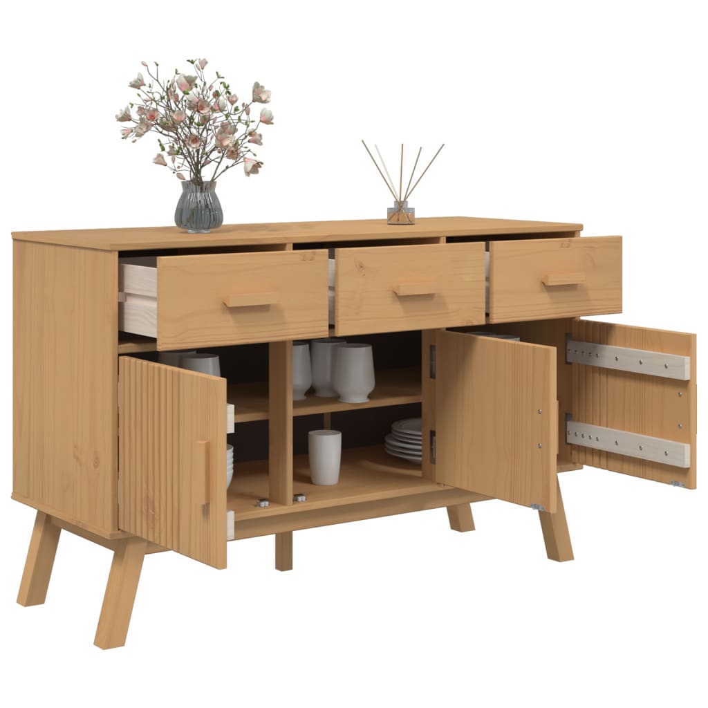 Sideboard OLDEN Brown 114x43x73.5 cm Solid Wood Pine