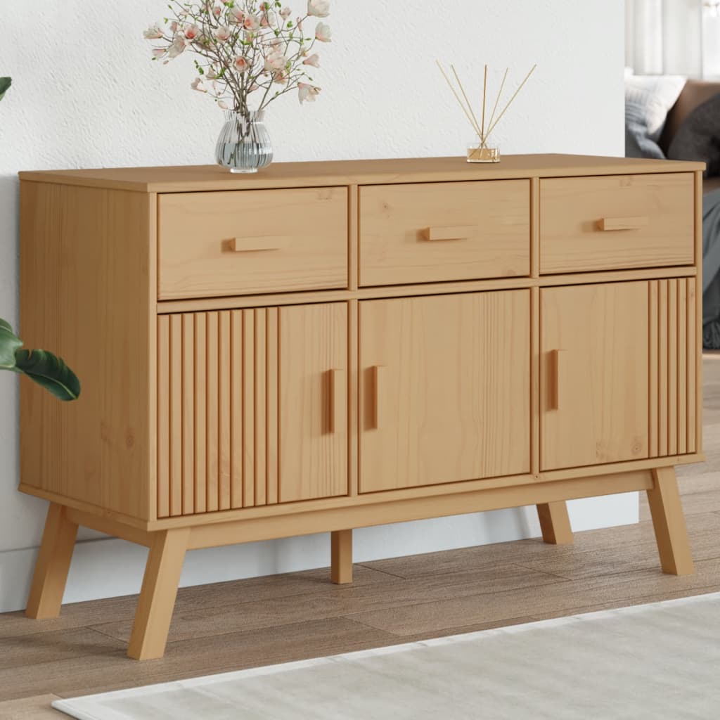 Sideboard OLDEN Brown 114x43x73.5 cm Solid Wood Pine