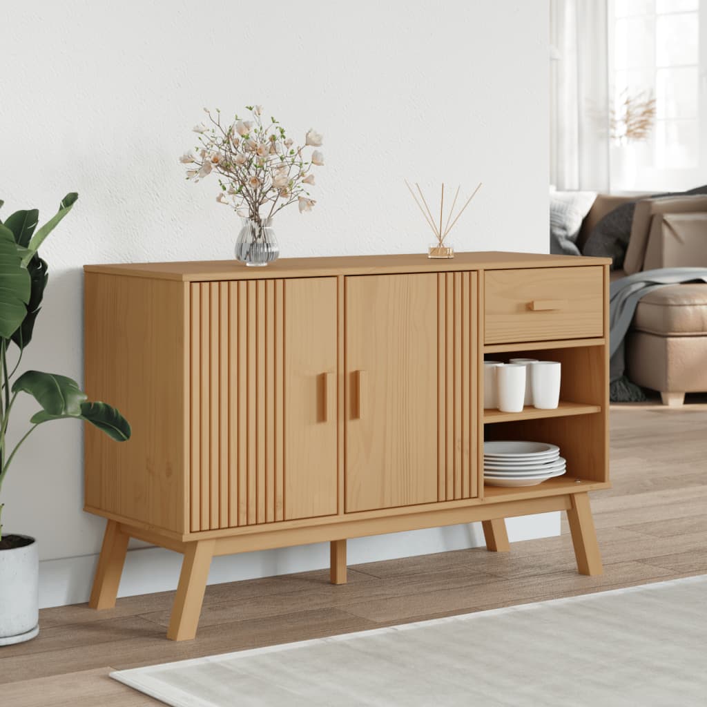 Sideboard OLDEN Brown 114x43x73.5 cm Solid Wood Pine