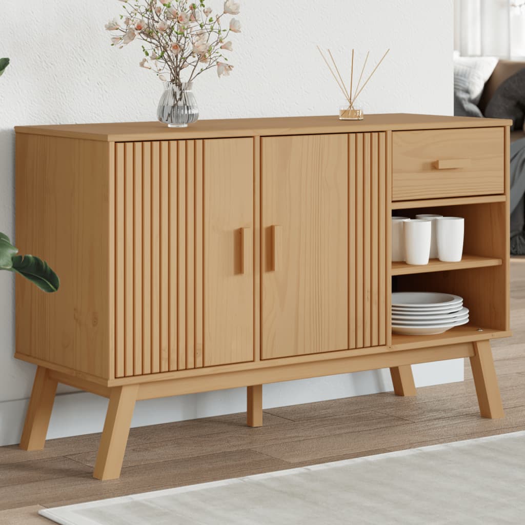 Sideboard OLDEN Brown 114x43x73.5 cm Solid Wood Pine