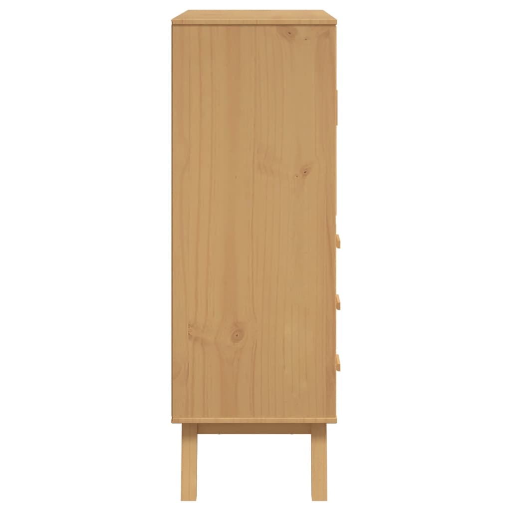 Highboard OLDEN Brown 85x43x125 cm Solid Wood Pine