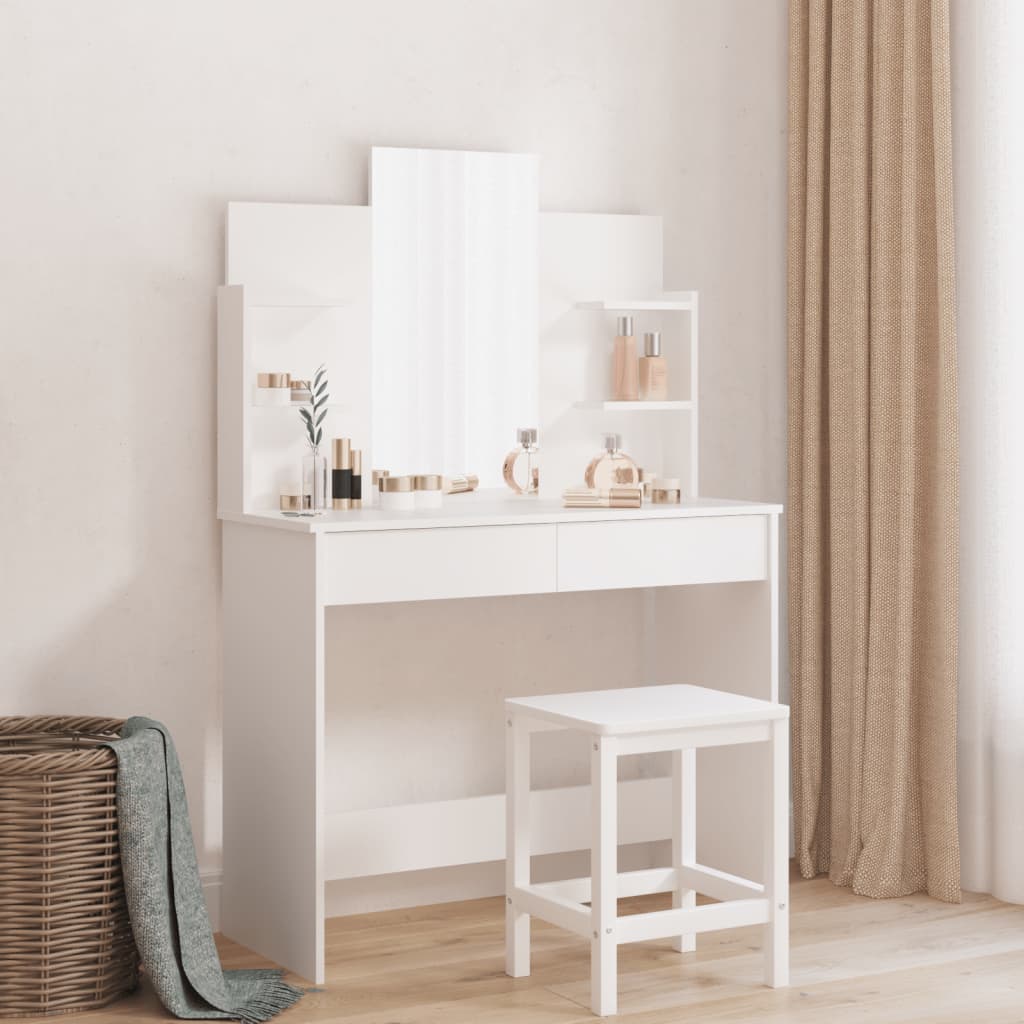 Dressing Table With Mirror 96X39X142 Cm