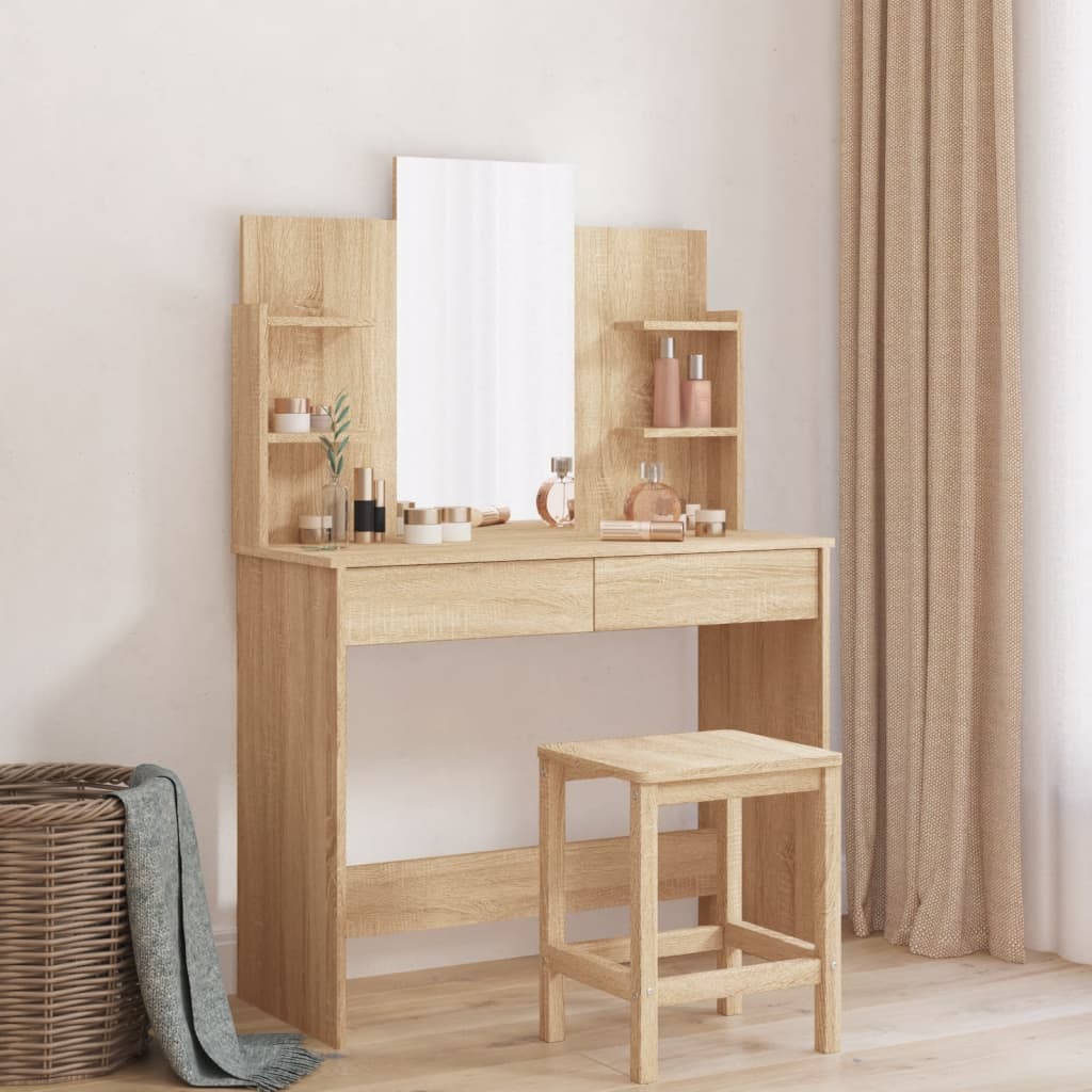 Dressing Table With Mirror 96X39X142 Cm