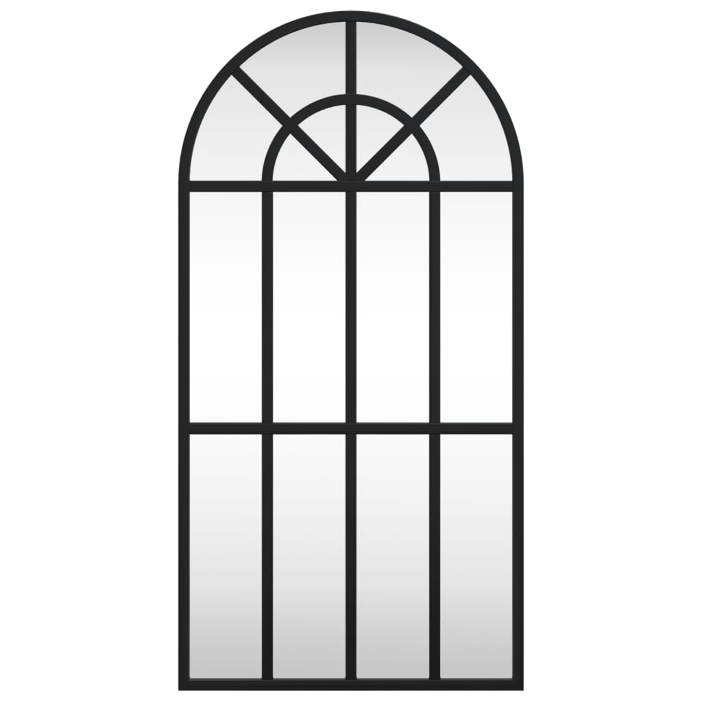 Wall Mirror Black Arch Iron