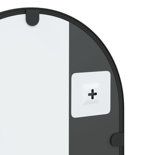 Wall Mirror Black Arch Iron