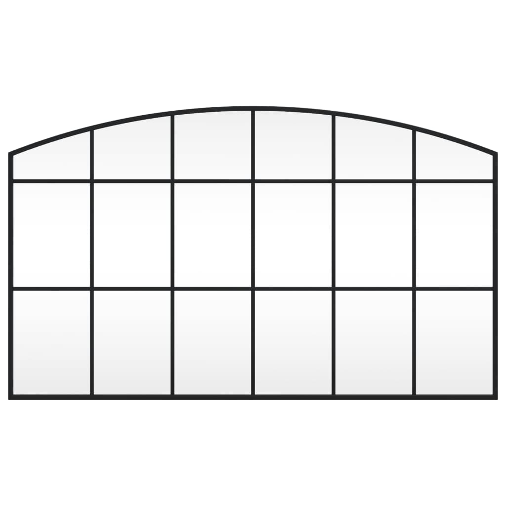 Wall Mirror Black Arch Iron